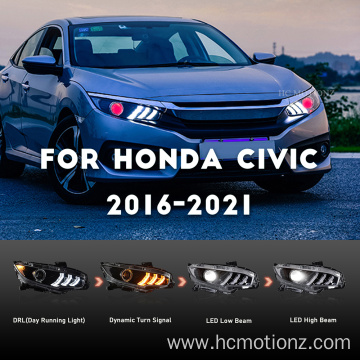 HCMOTIONZ 2016-2021 Honda Civic front lamp LED Headlights